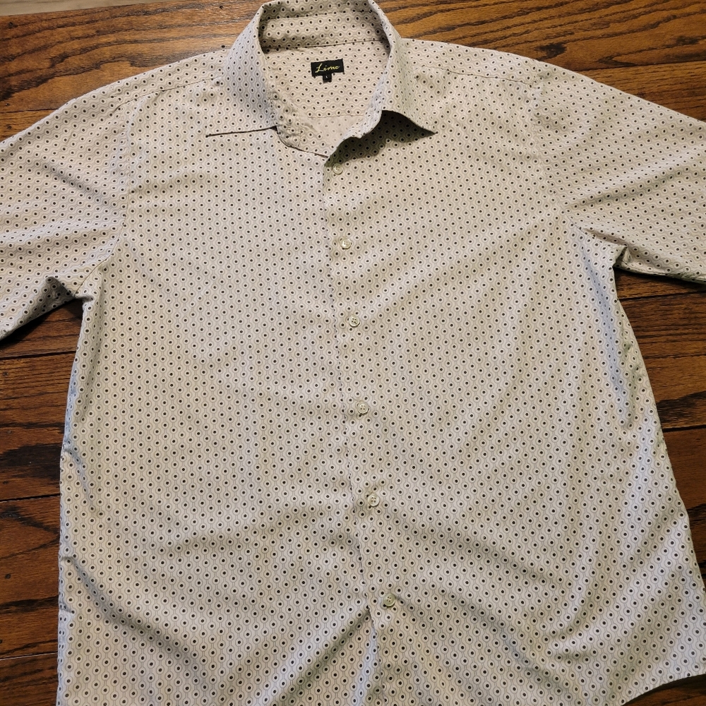 Gently Used Men's Button Up Short Sleeve Shirt Vintage Retro Indie Size …
